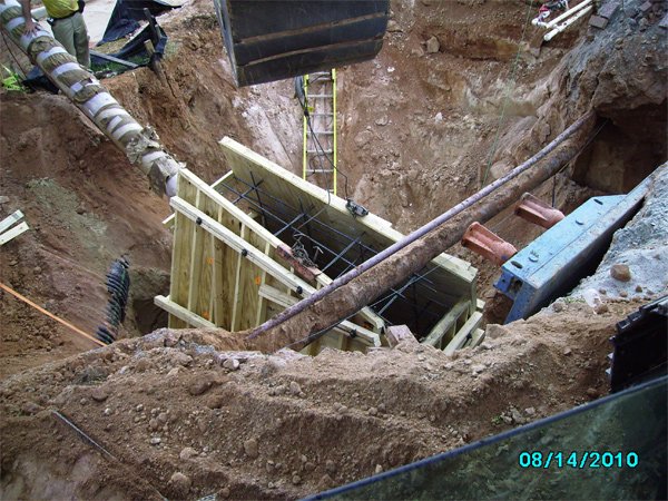 Stage Canopy Footing at Riverdale Civic Center