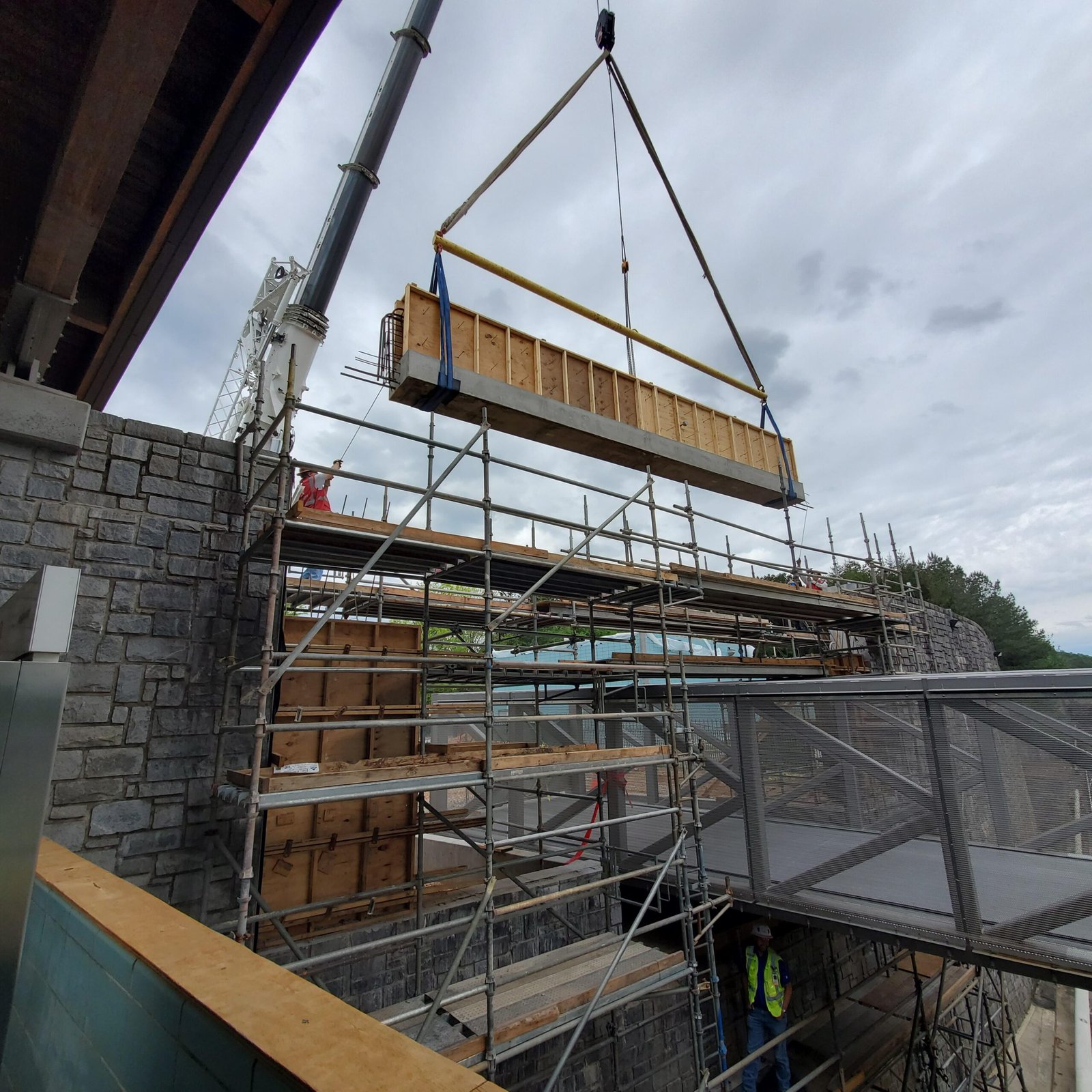 2 - Precast Beams - - Beam being set in place at the Indian Creek Marta Staion - Stone Mtn GA