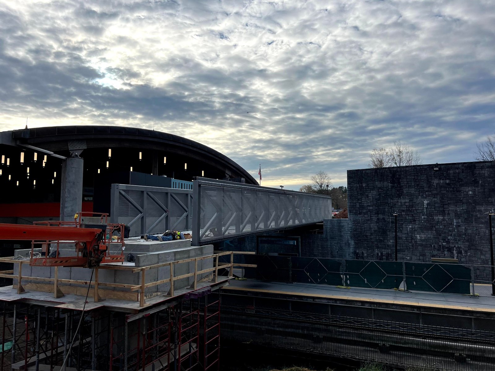 3 - Bridge Substructures and Superstructures - Center Bent with Span 1 of Pedestrian Bridge