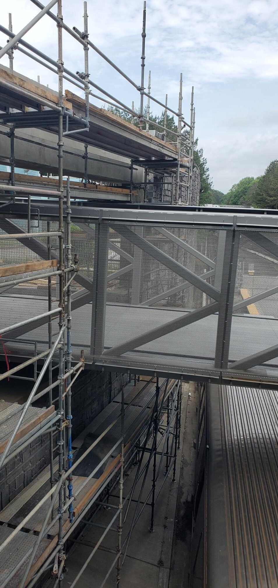 3 - Precast Beams - - Beam Set in Place over Pedestrian Bridge